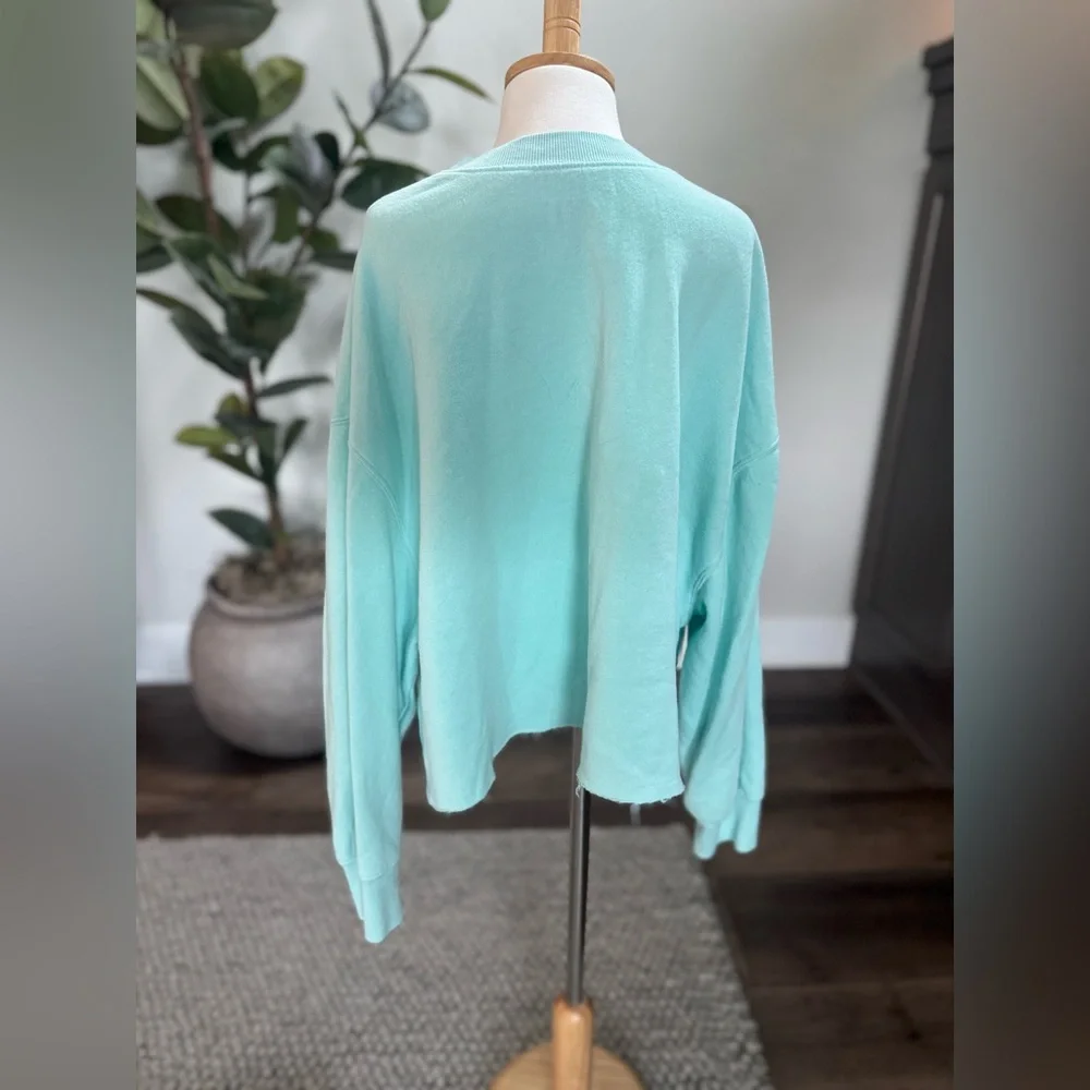 Justice Teal Graphic Sweatshirt Girls Medium